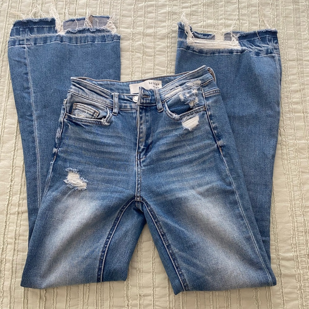 Buckle Flare Jeans